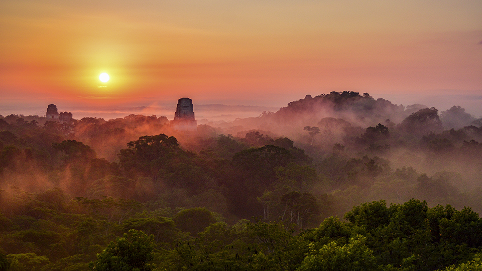 Sunrise in Tikal Guatemala