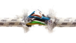 torn wire cable