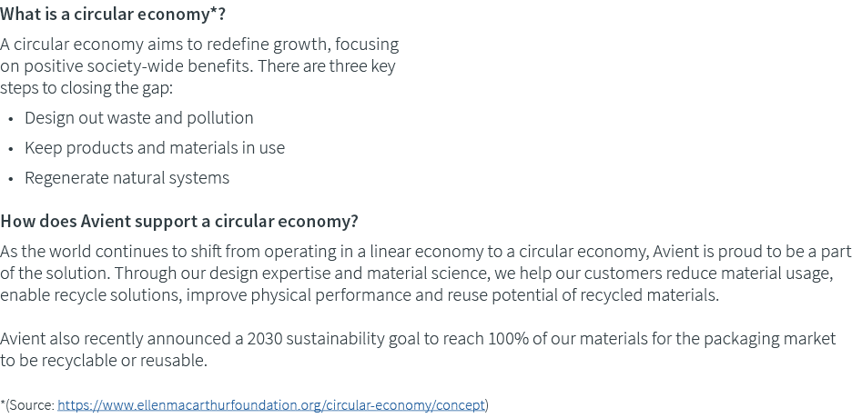 What is a circular economy*  A circular economy aims to redefine growth, focusing on positive society-wide benefits