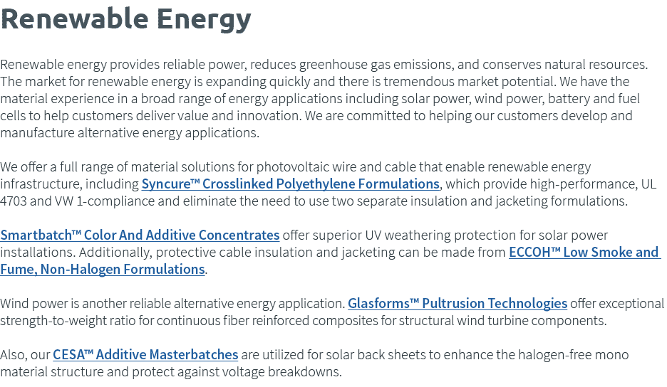 Renewable Energy Renewable energy provides reliable power, reduces greenhouse gas emissions, and conserves natural re