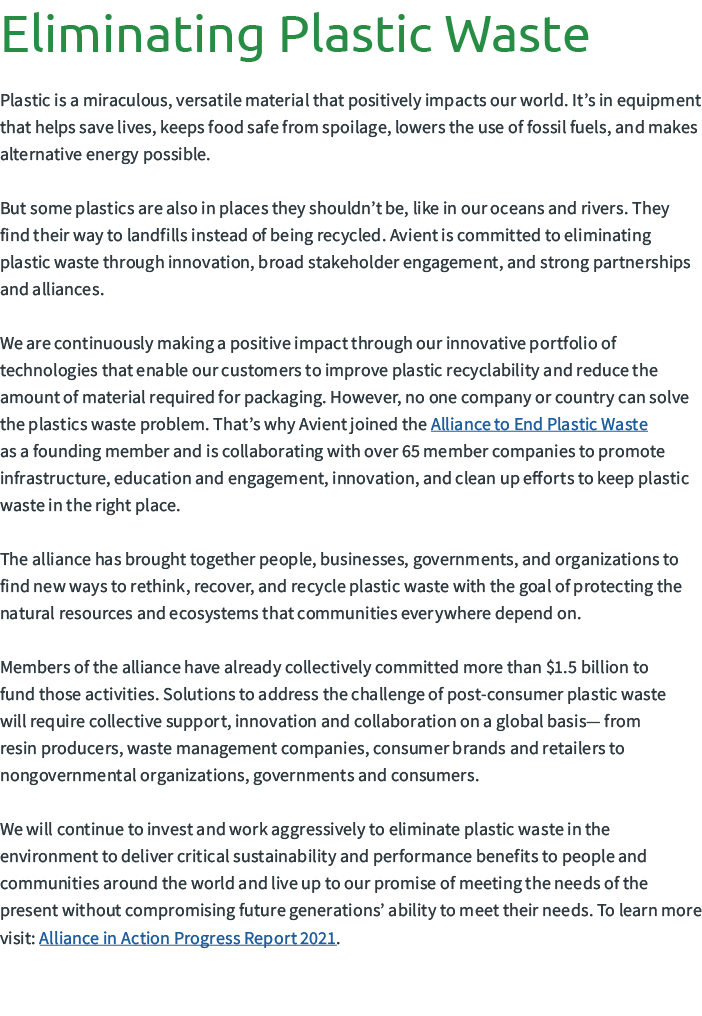 Eliminating Plastic Waste Plastic is a miraculous, versatile material that positively impacts our world. It’s in equi...